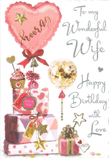 Picture of WONDERFUL WIFE BIRTHDAY CARD